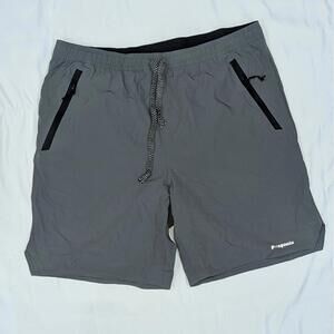 Patagonia Nine Trails Running Shorts 8" Forge Gray Men’s XL NWT Zip Pockets